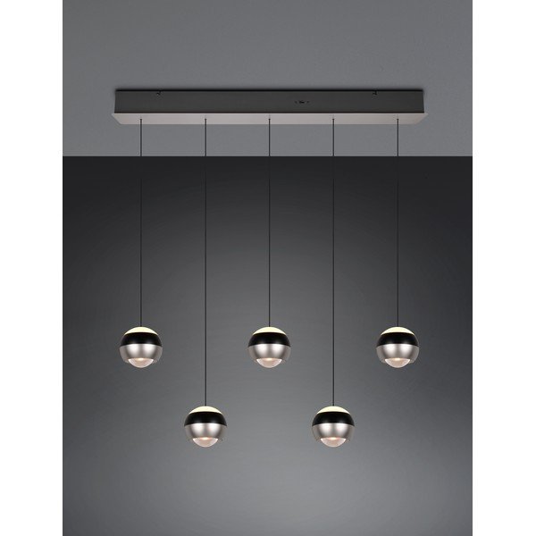 Černé/ve stříbrné barvě LED závěsné svítidlo Orbit – Trio Select-image-3