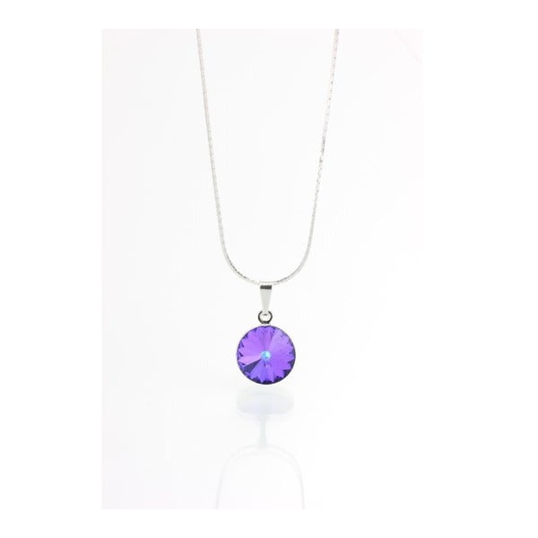 Fialový náhrdelník se Swarovski krystaly Yasmine Longie