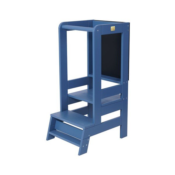 Modrá učicí věž z borovicového dřeva Montessori – Meowbaby