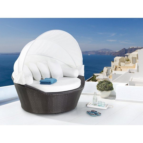 Zahradní pohovka z umělého ratanu se skládacím přístřeškem Monobeli Miranda-image-1