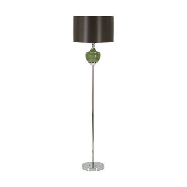 Zeleno-šedá stojací lampa s textilním stínidlem (výška 160 cm) Eva – Mauro Ferretti