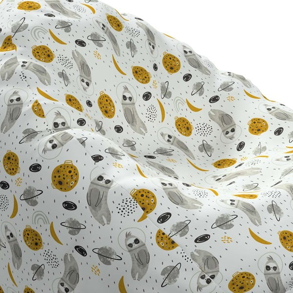 Šedý dětský sedací vak Magic  - Yellow Tipi-image-1