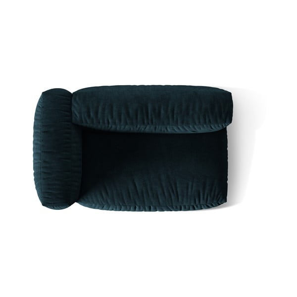 Tmavě modrý sametový modul pohovky (levý roh) Martina – Micadoni -image-3