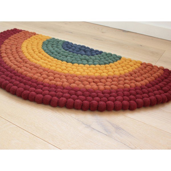 Dětský kuličkový vlněný koberec Wooldot Ball Rugs Rainbow Multi-image-1