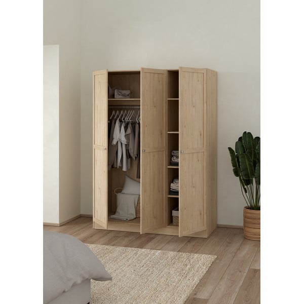 Šatní skříň v dekoru dubu v přírodní barvě 147x200 cm Billund – Tvilum-image-2