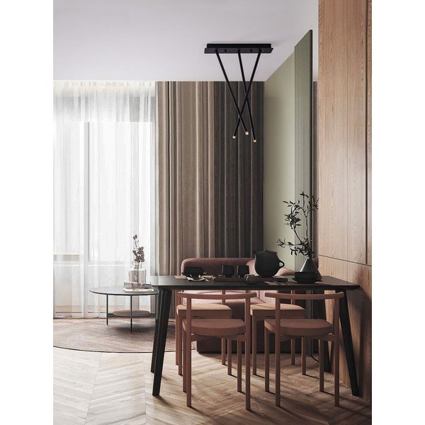 Matně černé hliníkové LED stropní svítidlo s ohybatelnou konstrukcí 10x45 cm Stilvi – Nova Luce-image-1