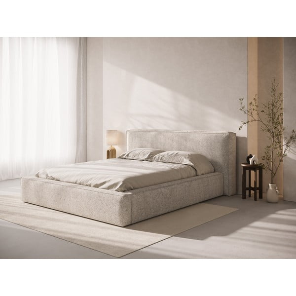 Béžové čalouněné čelo postele 189x100 cm Olivia – Micadoni -image-1