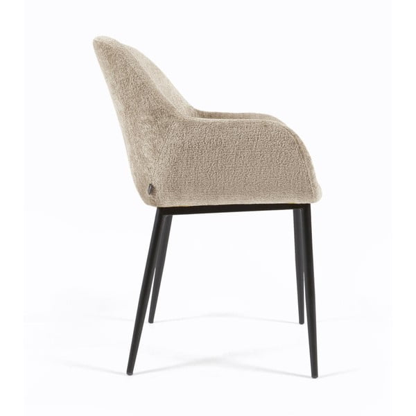 Béžové čalouněné jídelní křeslo Konna – Kave Home-image-4