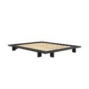 Černá dvoulůžková postel z borovicového dřeva s roštem 160x200 cm Japan – Karup Design
