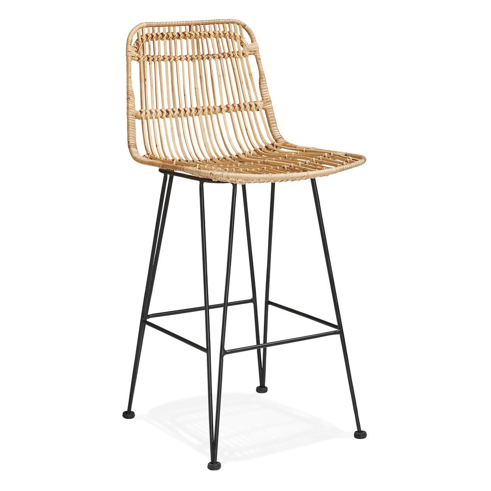 Přírodní barová židle Kokoon Liano Mini, výška sedáku 65 cm