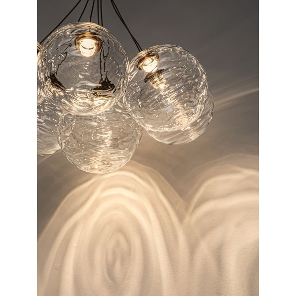 Skleněné LED stmívatelné závěsné svítidlo v mosazné barvě ø 42 cm Blazik – Nova Luce-image-1