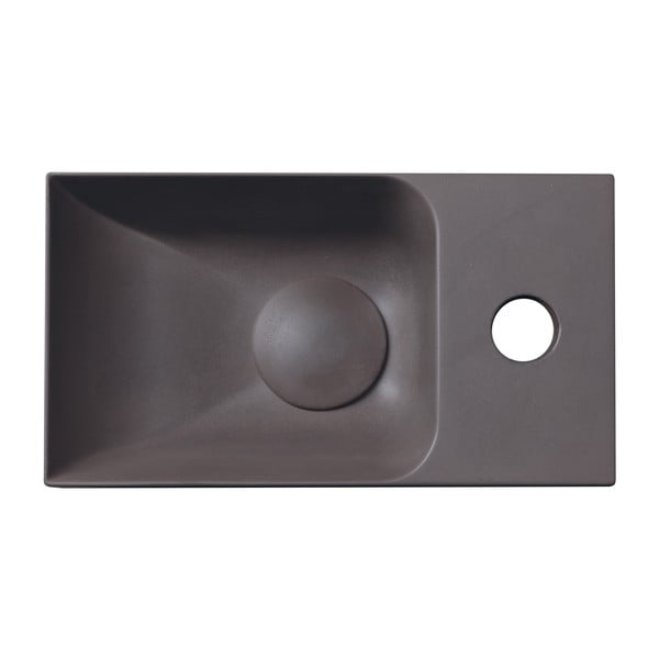 Tmavě hnědé betonové umývátko 31x17 cm Piccolino – Sapho-image-4