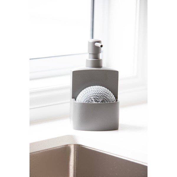 Šalvějově zelený dávkovač mýdla z polyresinu 250 ml Essentials – Ladelle-image-1