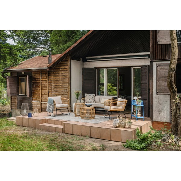 Kulatý zahradní odkládací stolek z umělého ratanu ø 55,5 cm Vistdal - Bonami Essentials-image-3