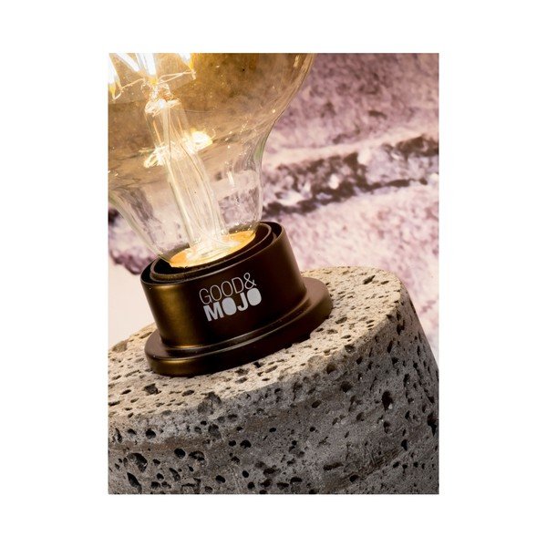 Šedá stolní lampa z lávového kamene Good&Mojo Galapagos, výška 20 cm-image-4