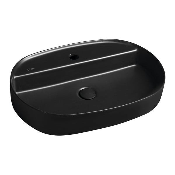 Černé keramické umyvadlo 60x40 cm Infinity Oval – Sapho