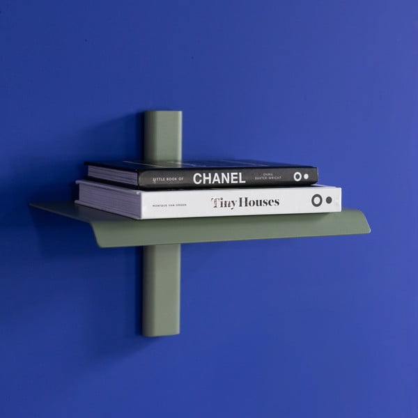 Šedozelená kovová police 28 cm Hola – Spinder Design-image-1