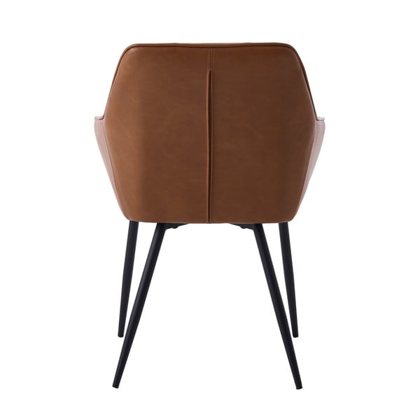 Hnědá čalouněná jídelní křesla v sadě 2 ks s područkami Nolan Square – Unique Furniture-image-2