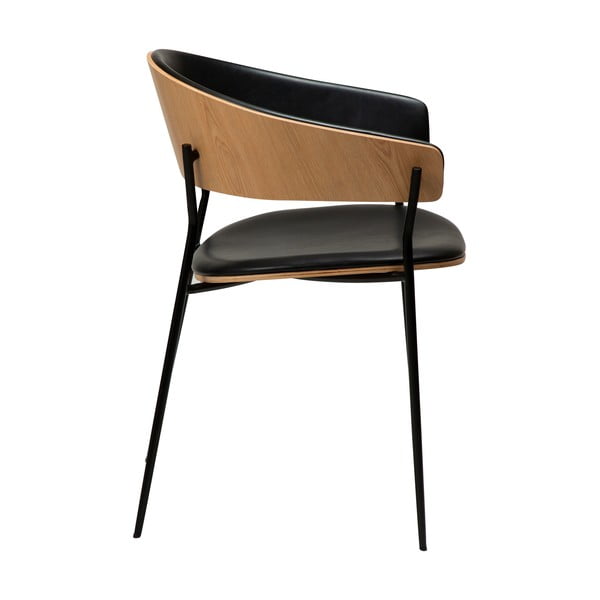 Černé/ve světle přírodní barvě jídelní křeslo s područkami Crib – DAN-FORM Denmark-image-3