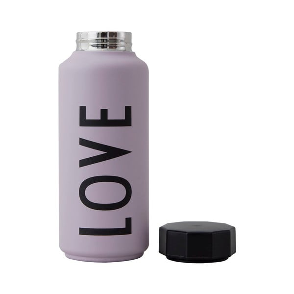 Fialová termo láhev Design Letters Love, 500 ml-image-1