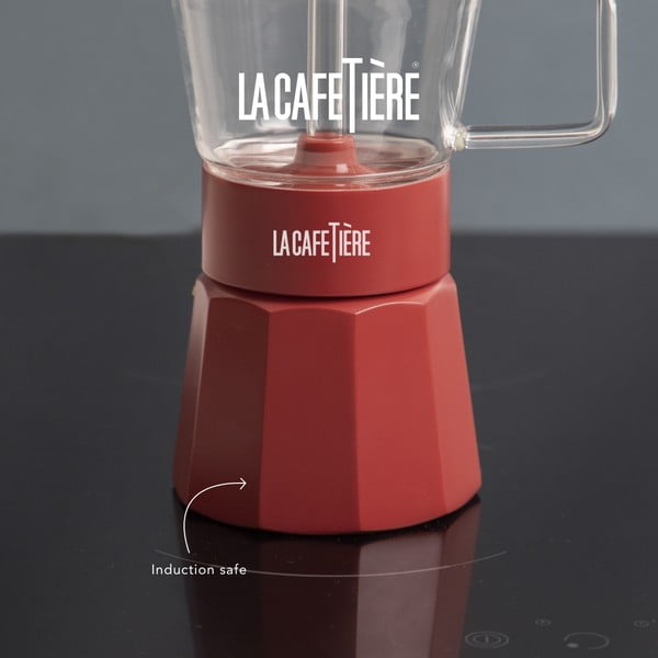 Červená moka konvička z nerezové oceli 0.29 l La Cafetiere Verona - Kitchen Craft-image-3