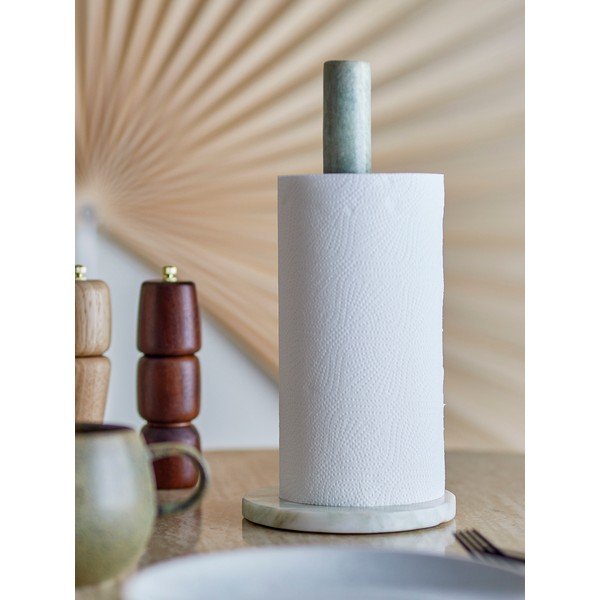 Světle zelený mramorový stojan na papírové utěrky ø 15 cm Emy – Bloomingville-image-1