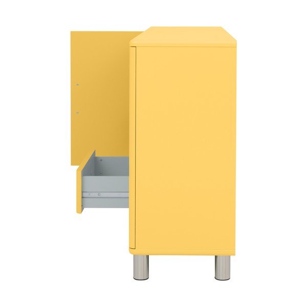 Žlutá nízká komoda 146x92 cm Malibu - Tenzo-image-3