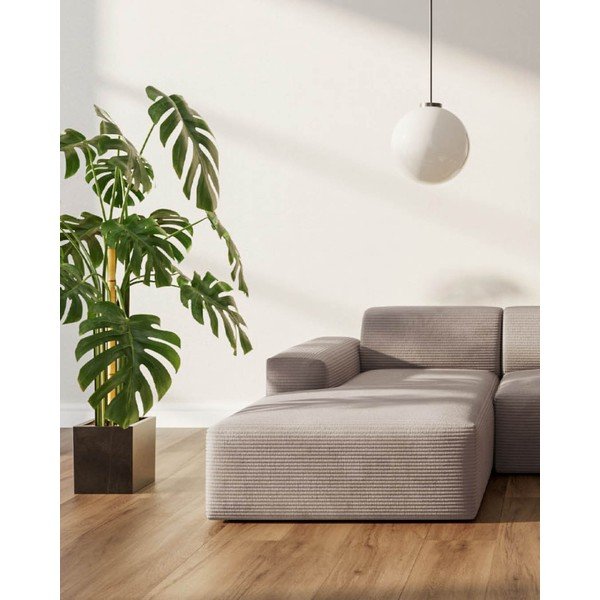 Béžová manšestrová rozkládací rohová pohovka (levý roh) Fluvio – MESONICA-image-4