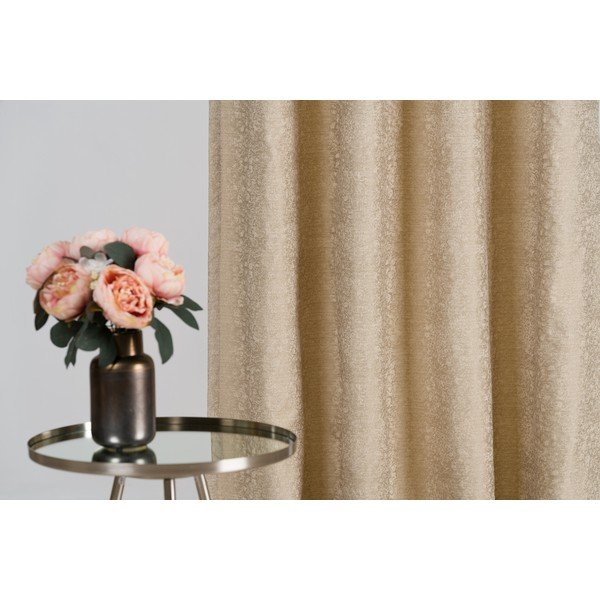 Béžový závěs z žakáru 140x260 cm Marciano – Mendola Fabrics-image-3