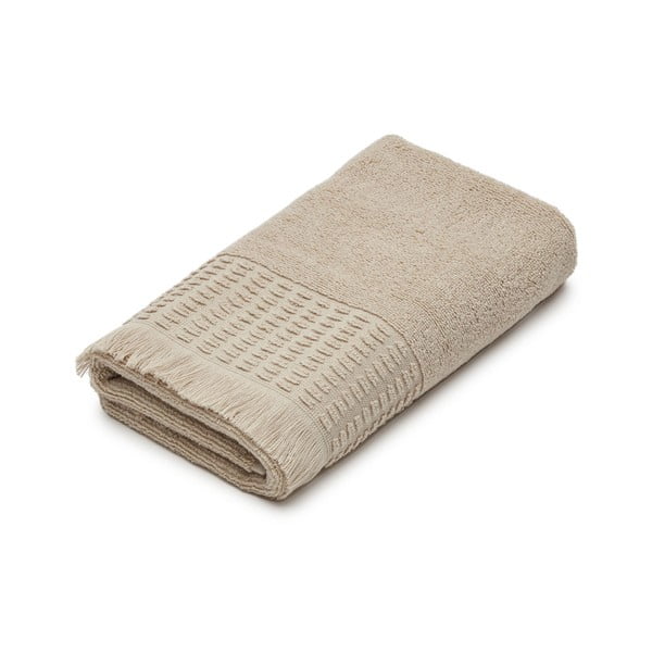 Béžový bavlněný ručník 50x90 cm Veta – Kave Home