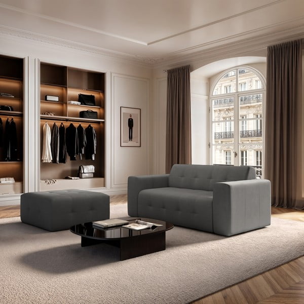 Šedá sametová podnožka Tuil – Rodier-image-1