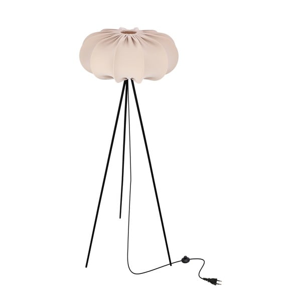 Béžová stojací lampa s textilním stínidlem (výška 147 cm) Cafee – Candellux Lighting