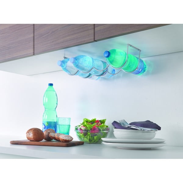 Nástěnný kovový stojan na víno na 4 láhve My-Bottle – Metaltex-image-1