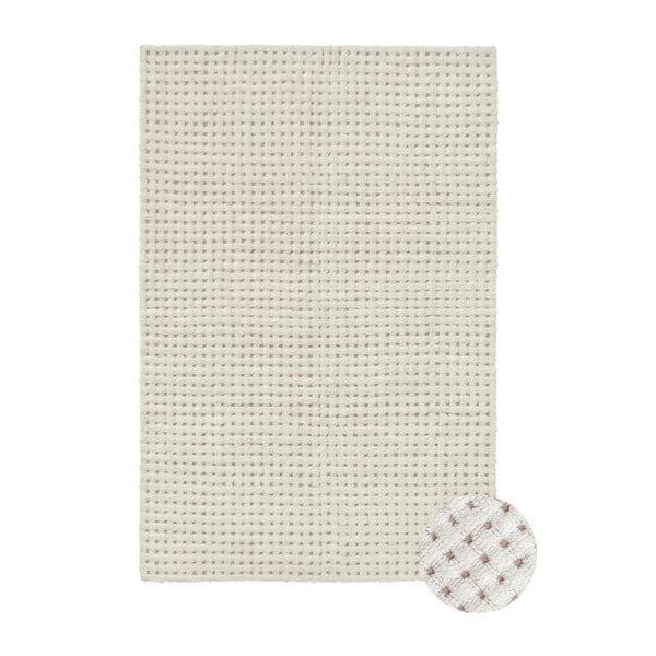 Slonovinový pratelný/ručně tkaný vlněný koberec 140x200 cm Unexpected Wool – Lorena Canals