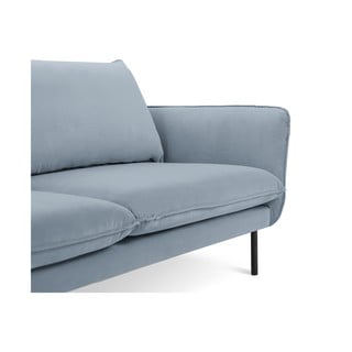 Světle modrá sametová pohovka 200 cm Vienna – Cosmopolitan Design