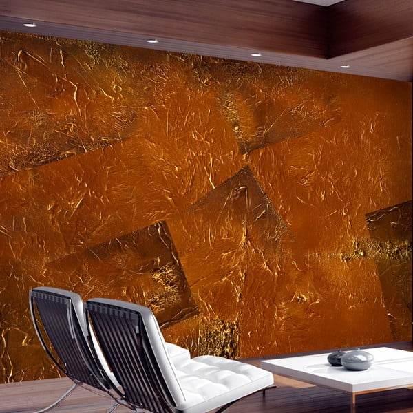 Velkoformátová tapeta Artgeist Golden Magma, 245 x 350 cm