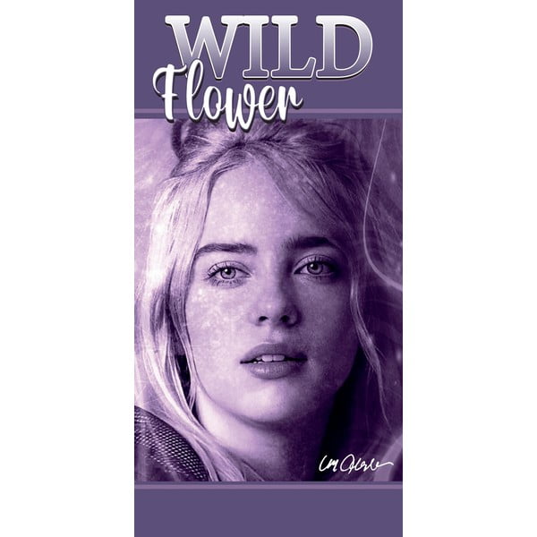 Fialová bavlněná dětská osuška 70x140 cm Billie Eilish – Jerry Fabrics