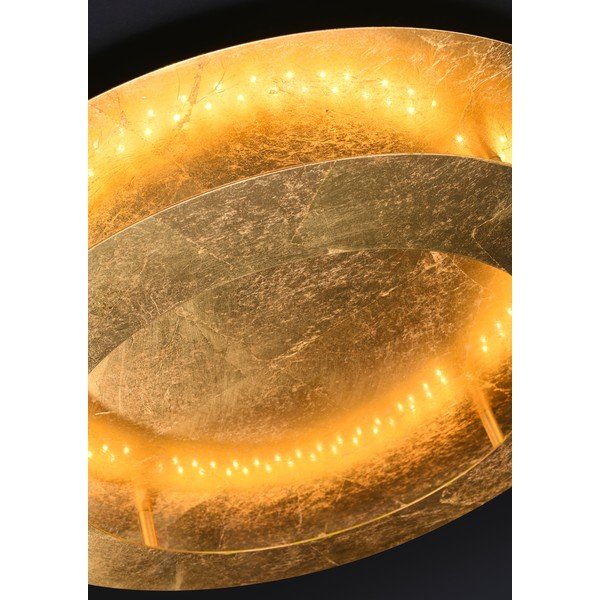LED stropní svítidlo ve zlaté barvě s kovovým stínidlem 50x50 cm Merle – Candellux Lighting-image-1