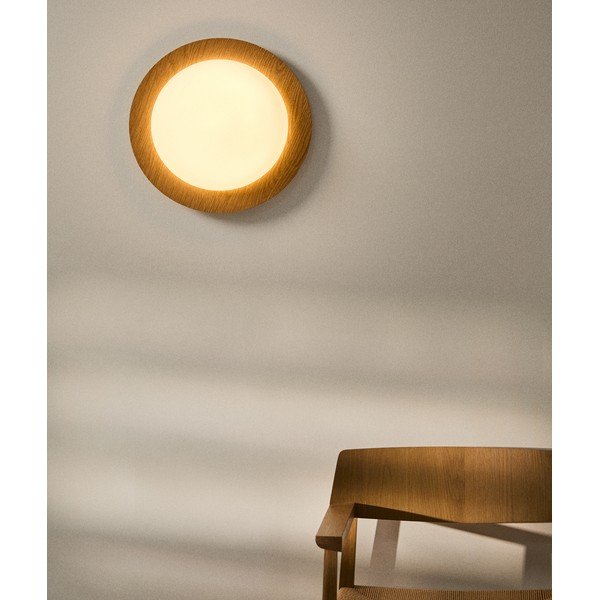 Kovové LED nástěnné svítidlo v přírodní barvě ø 40 cm Novae – Kave Home-image-1