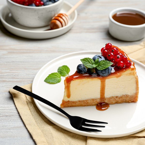 Černé nerezové dezertní vidličky v sadě 2 ks Black – Orion-image-1