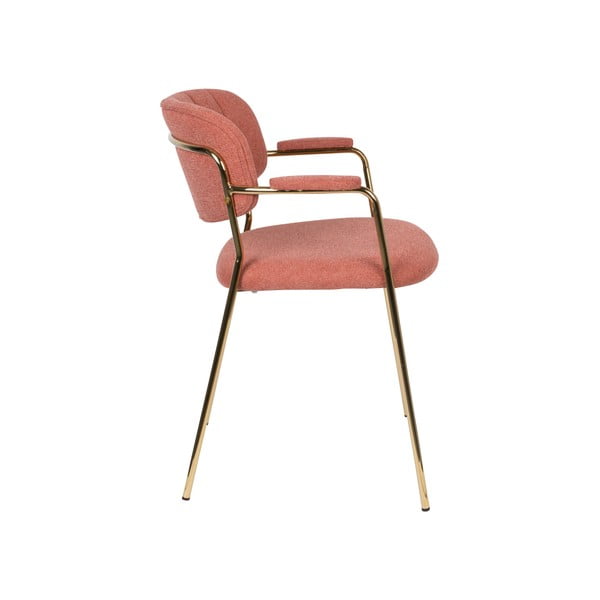 Růžové jídelní židle v sadě 2 ks Jolien – White Label-image-3