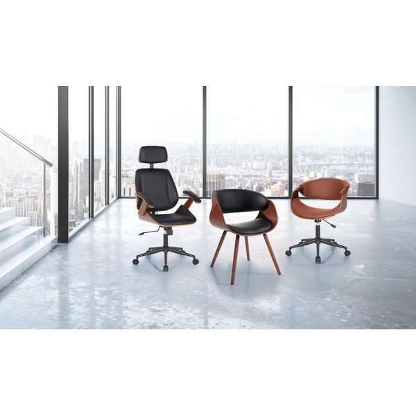 Černá kancelářská židle z imitace kůže Visby – Tomasucci-image-2