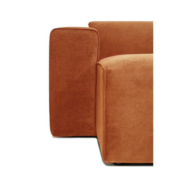 Oranžový manšestrový modul pohovky (levý roh) Sting - Scandic-image-4