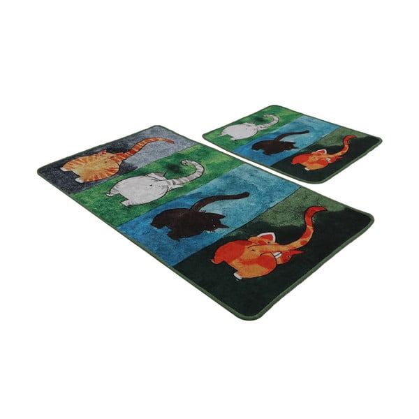 Koupelnové předložky v sadě 2 ks 60x100 cm Gatto Carino – Foutastic-image-4