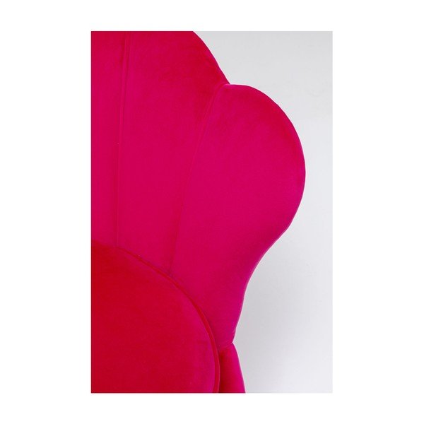 Růžové sametové křeslo Kare Design Water Lily-image-4