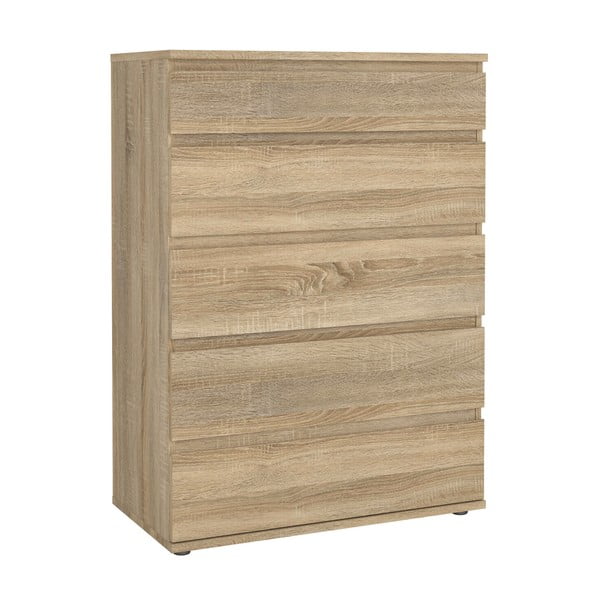 Vysoká komoda v dekoru dubu v přírodní barvě 77x107 cm Nova – Tvilum-image-2