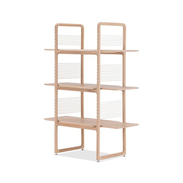 Knihovna z masivního dubového dřeva Gazzda Muse, výška 140 cm-image-1