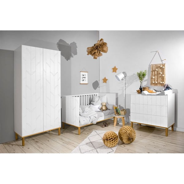 Bílá dětská komoda BELLAMY Toteme Botanic-image-4