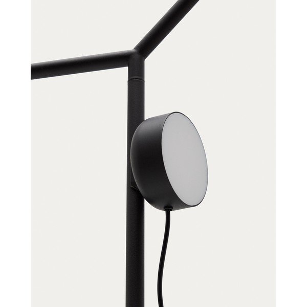 Černá LED stmívatelná stojací lampa (výška 160 cm) Orey – Kave Home-image-4