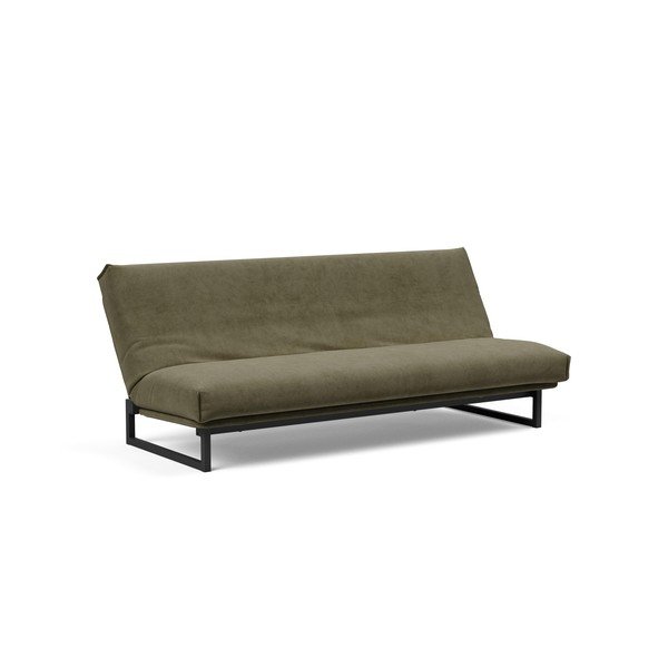 Zelená manšestrová rozkládací pohovka 200 cm Fraction – Innovation-image-1